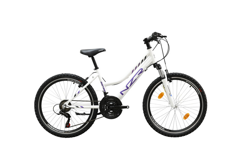 Mistral 24 lány fehér/lila- fekete  gyerek kerékpár
