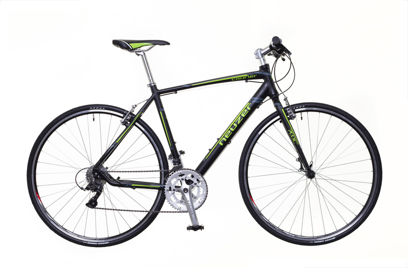 Courier DT fekete/zöld- szürke 53 cm matt  fintess kerékpár