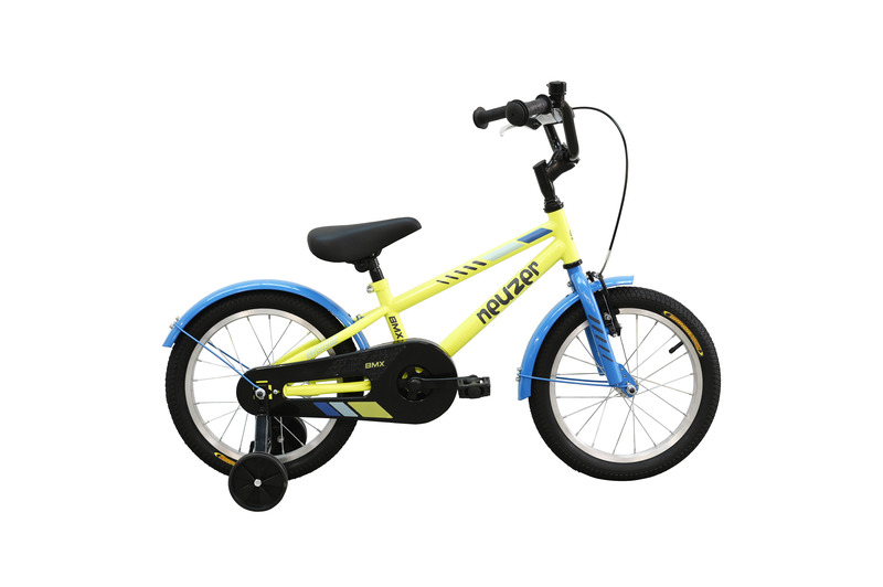 BMX 16 fiú sárga/fekete-kék   gyerek kerékpár